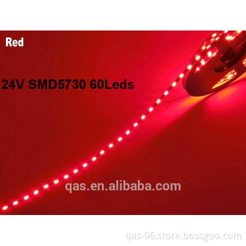 12 24v High Lumen 5730 60leds 18w flex strip 5 years warranty